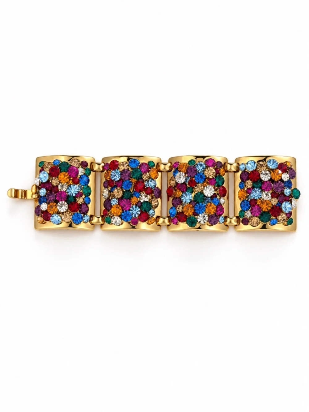KATE SPADE • Vintage Crystal Kaleidoscope Multicolor Statement Bracelet